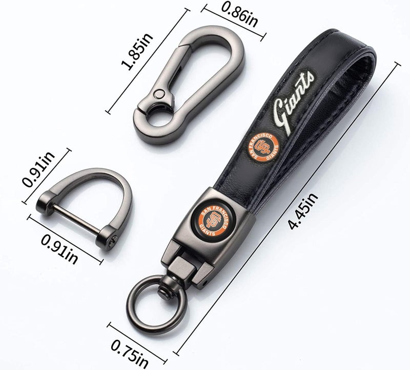 Kaleduo Leather Keychain for Baseball Fans,Car Keyring Replacement Key Fob Holder,Souvenir Gifts for Men Women - Image 5